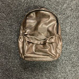 Kenneth Cole Reaction Brown/Navy Blue Leather Backpack